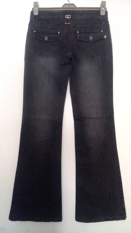 Black Hipster Bootleg Jeans Size 10