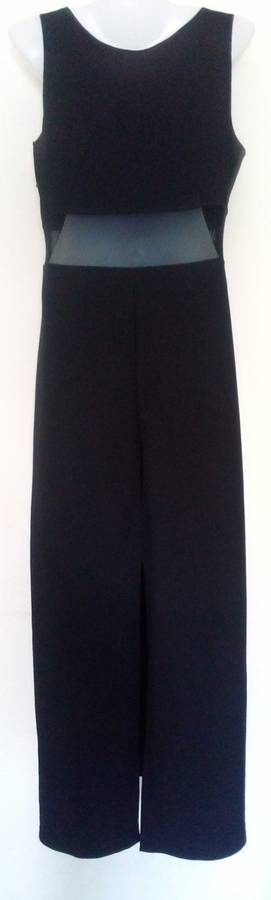 Black Full Length Evening Dress with Lovely Sequin Detail Size 14
