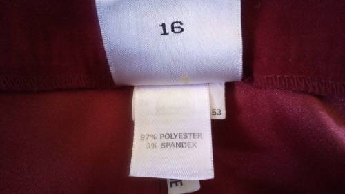 Red Velvet Feel Pants By Donna Claire Size 16
