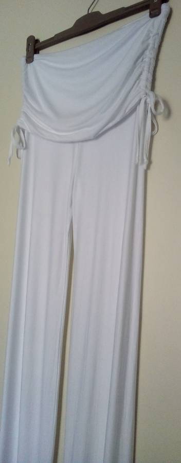 White Soft Stretch Pants Size Medium