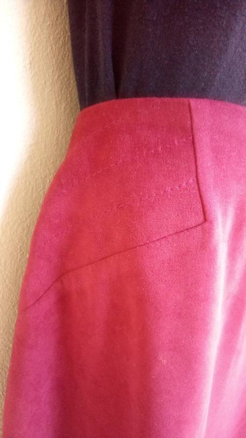 Burgundy Suede Feel Skirt by Donna-Claire Size 16