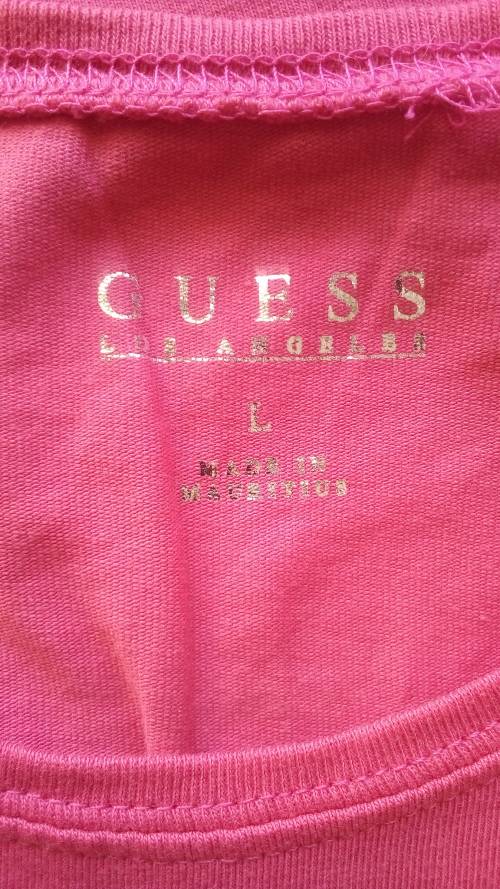 Fitted Pink T Shirt by Guess Size Small