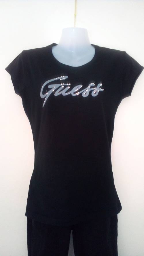 Fitted Black T shirt by Guess size Small