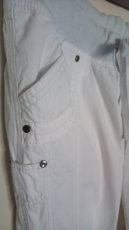 Womens White Capri Length Cargo Pants by Kelso Casuals Size 12