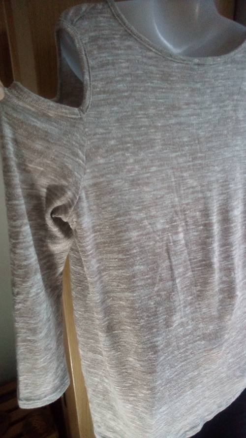 Brown Flecked Fine Knit Long Sleeve Shirt by Cruise Size XL