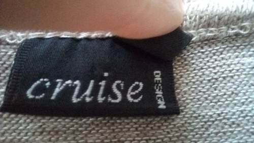 Brown Flecked Fine Knit Long Sleeve Shirt by Cruise Size XL