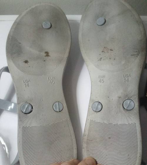 Grey striped Thong  T strap Sandals with diamante detail by Real Clothing size 8