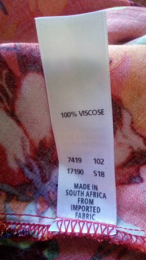 Truworths Tropical Print High Low Dress Size 36