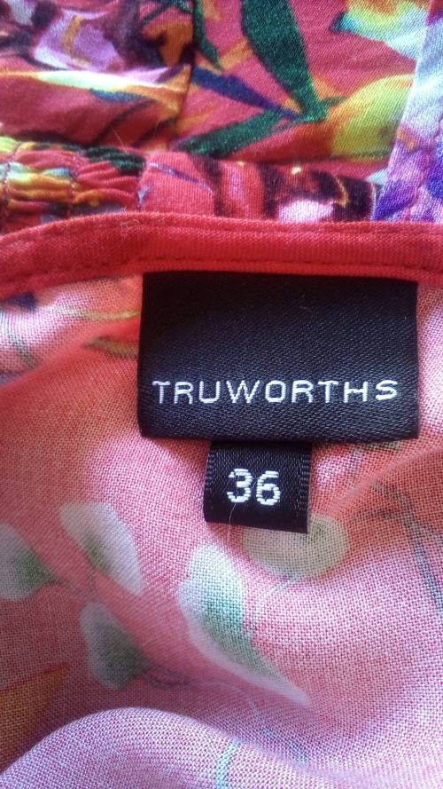 Truworths Tropical Print High Low Dress Size 36