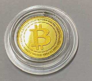 1g Fine Gold Minted Bitcoin Round 999.9