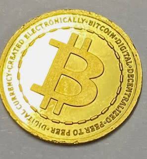 1g Fine Gold Minted Bitcoin Round 999.9