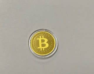 1g Fine Gold Minted Bitcoin Round 999.9