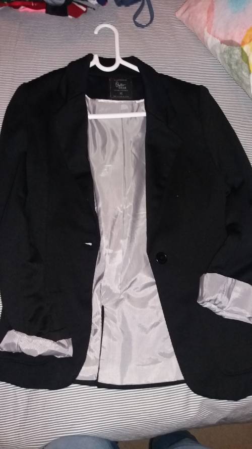Cotton on worn twice XS blazer with striped lining gorgeous