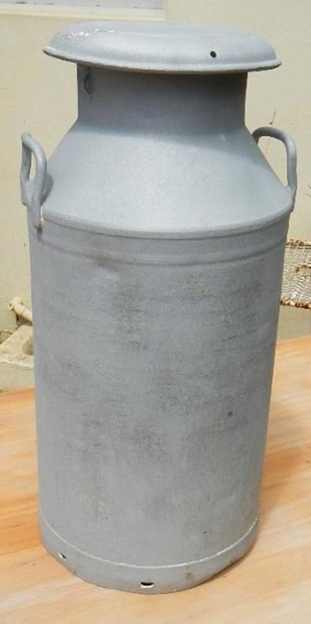 Large Aluminium milk can. Please read shipping instructions.