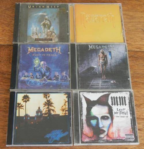 A 6 x selection of CD's (heavy metal)