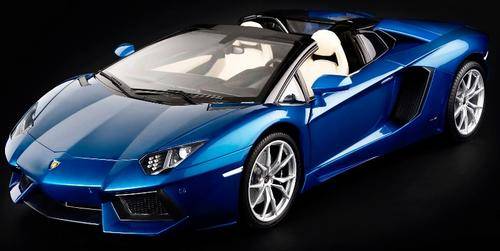 Lamborghini Aventador LP 700-4 Roadster - Blu Monterrey (metallic blue) Pocher 1/8 Diecast (in case)