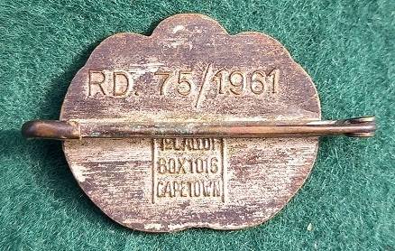 31 Mei 1961 Ter Herdenking Aan Republiek Suid-Afrika Lapel Badge