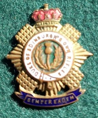 Duke of Edinburghs Own Rifles Sweetheart Badge - no pin