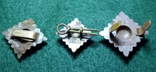 WW2 Royal Army Plastic Economy Rank pips - 3 types