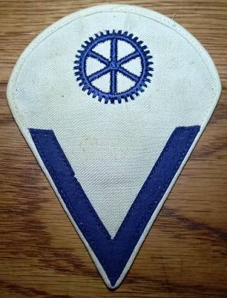 WW2 German Navy Machine Engine Gefreiter Combined Career & Rank Sleeve Badge - Summer