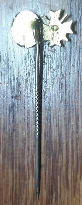 WW2 German KvK & Wound Badge Stickpin Badge - 1957 re-issue
