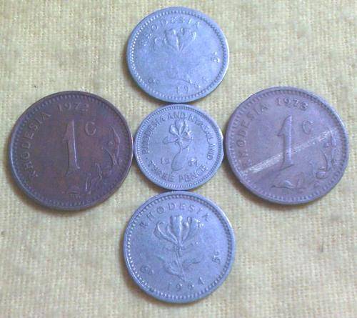 Rhodesian Coins x 5
