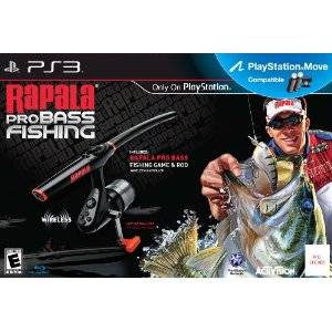 RAPALA PROBASS FISHING PS3 GAME WITH ROD