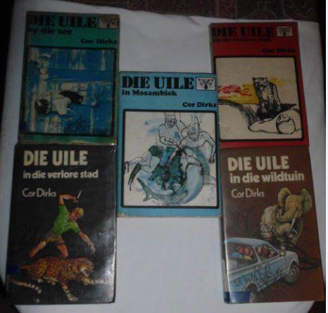 5 X UILE BOEKIES DEUR COR DIRKS - In Mosambiek, By die see, Verlore stad en Wildtuin