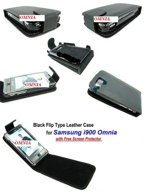 Flip Leather Case Shield for Samsung OMNIA i908 i900