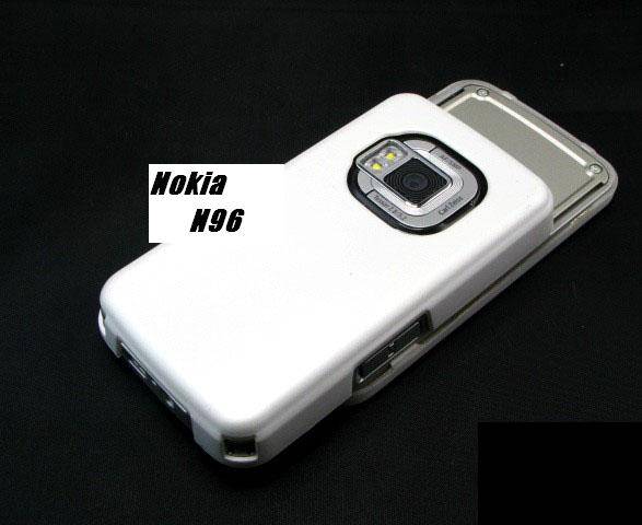 Rubberized Case cover for Nokia N96 in white