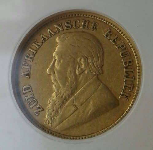Nice 1896 ZAR gold 1/2 Pond NGC XF45