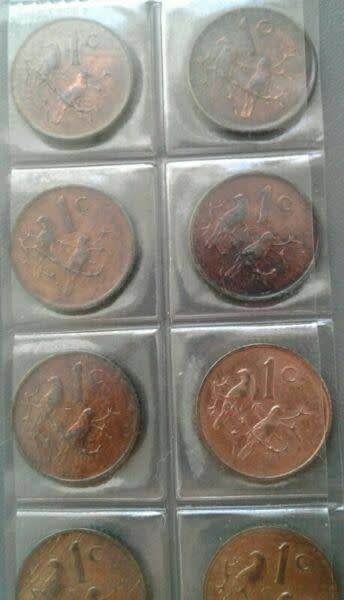 Complete 2nd decimal 1c set incl.the rare 1965 (English) circulation strike