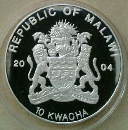 2004 Malawi Endangered Wildlife proof 10 Kwacha (Elephant)