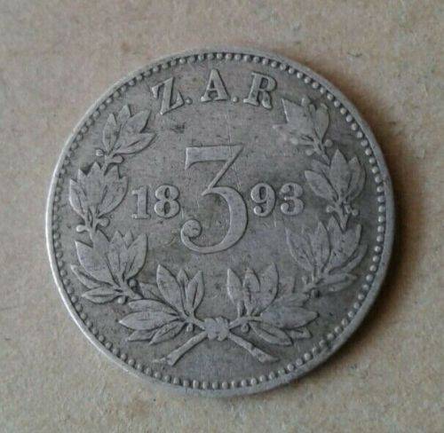 1893 ZAR Kruger silver threepence