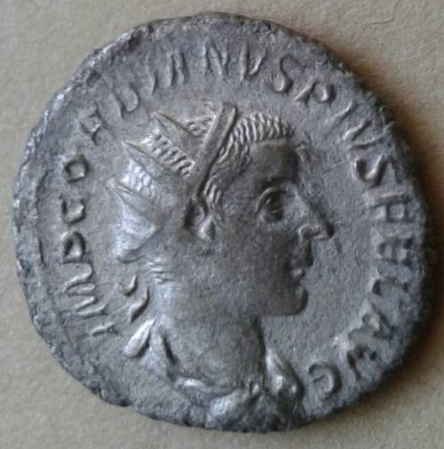 Gordian III Rome 241-243 AD silver Antoninian coin/Hercules
