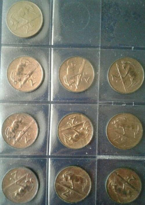 Complete S.A 2nd decimal 2c set (1965 -1990)