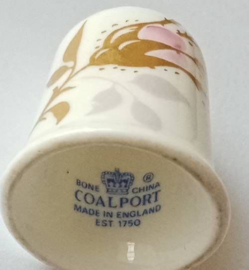 Lot of 8 vintage Coalport England porcelain thimbles