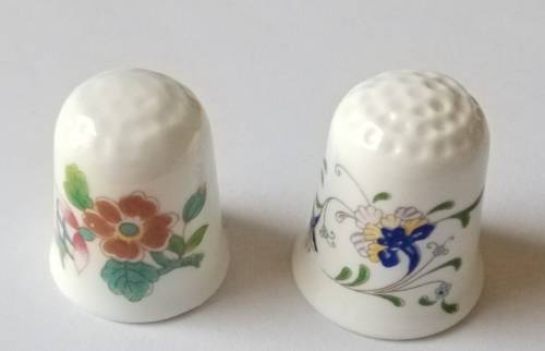 Lot of 8 vintage Coalport England porcelain thimbles