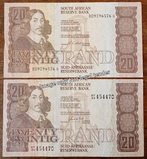 1980s and 1990 old R20 note set