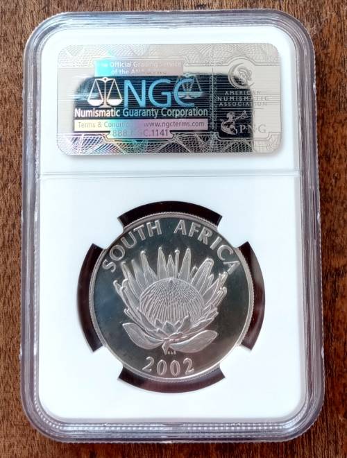 Scarce 2002 Soccer silver R1 NGC MS66 (mintage: 527)  High grade