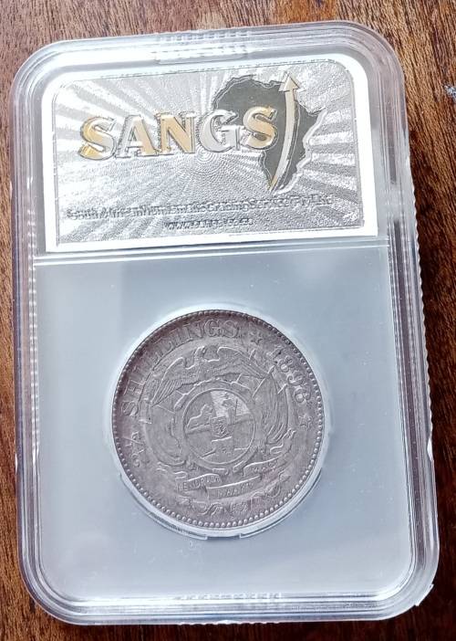 Nice 1896 ZAR Kruger silver 2 1/2 Shillings SANGS XF45