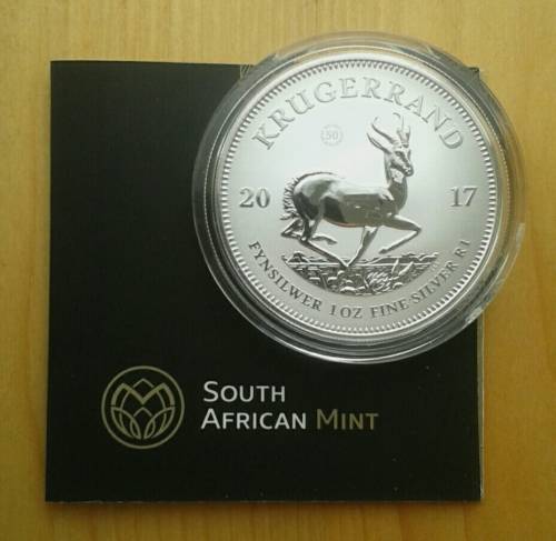 2017 Premium uncirculated 1oz silver Krugerrand in pouch with c.o.a