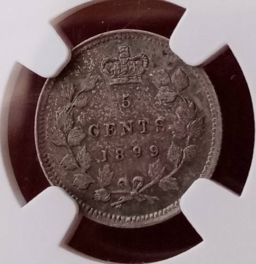 1899 Canada silver 5c NGC AU55 (High grade)