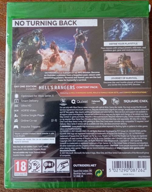 Outriders XBOX ONE/Series X (New & sealed) Online play only