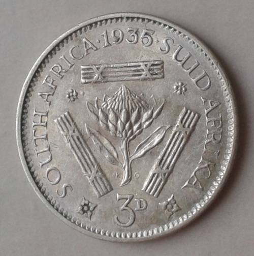 Nice 1935 union silver tickey in XF