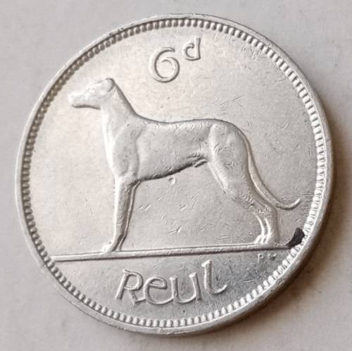 Excellent 1940 Ireland sixpence