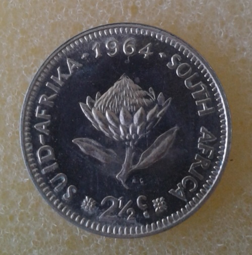 Scarce 1964 republic silver 2 1/2c in lustrous uncirculated (low mintage)..