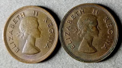 Set of X2 union 1955 1/4 Pennies