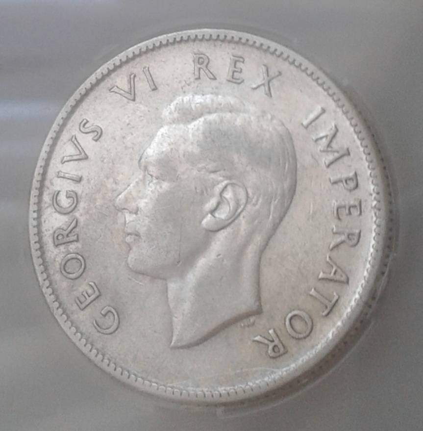 Scarcer 1938 Union silver 2 Shillings SANGS VF20