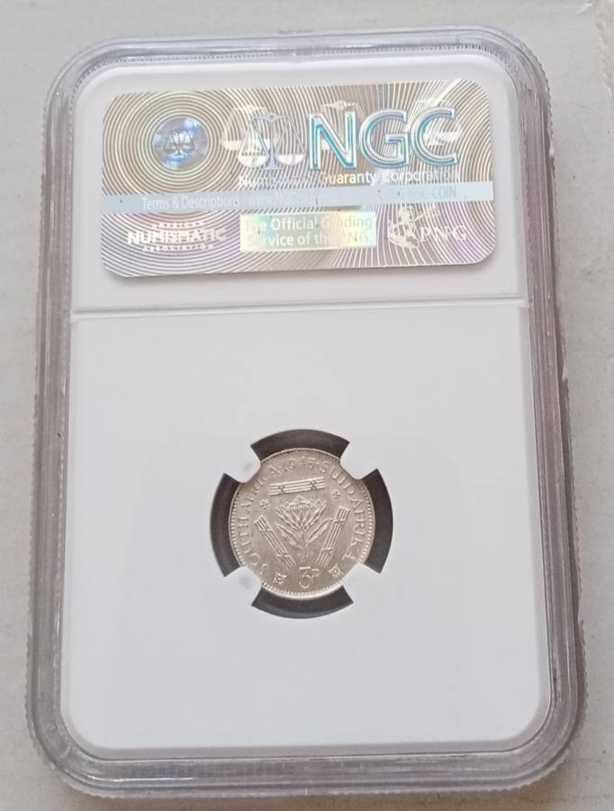 1945 Union silver tickey NGC Uncirculated Details